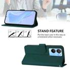 For vivo Y56 5G Global / Y16 4G Global Skin Feel Solid Color Leather Phone Case with Lanyard(Dark Green) - 3