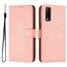 For vivo Y70S Skin Feel Solid Color Leather Phone Case with Lanyard(Pink) - 2