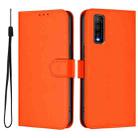 For vivo Y70S Skin Feel Solid Color Leather Phone Case with Lanyard(Orange) - 2