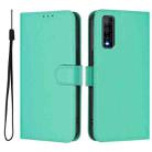 For vivo Y70S Skin Feel Solid Color Leather Phone Case with Lanyard(Green) - 2