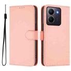 For vivo Y36 5G Global / Y36 4G Global Skin Feel Solid Color Leather Phone Case with Lanyard(Pink) - 2