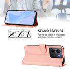 For vivo Y36 5G Global / Y36 4G Global Skin Feel Solid Color Leather Phone Case with Lanyard(Pink) - 3