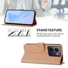 For vivo Y36 5G Global / Y36 4G Global Skin Feel Solid Color Leather Phone Case with Lanyard(Nude) - 3