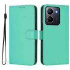 For vivo Y36 5G Global / Y36 4G Global Skin Feel Solid Color Leather Phone Case with Lanyard(Green) - 2