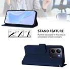 For vivo Y36 5G Global / Y36 4G Global Skin Feel Solid Color Leather Phone Case with Lanyard(Navy Blue) - 3