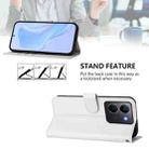 For vivo Y36 5G Global / Y36 4G Global Skin Feel Solid Color Leather Phone Case with Lanyard(White) - 3