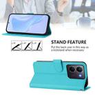 For vivo Y36 5G Global / Y36 4G Global Skin Feel Solid Color Leather Phone Case with Lanyard(Lake Blue) - 3