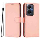 For vivo Y78 5G Global / V29 Lite Skin Feel Solid Color Leather Phone Case with Lanyard(Pink) - 2