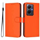 For vivo Y78 5G Global / V29 Lite Skin Feel Solid Color Leather Phone Case with Lanyard(Orange) - 2