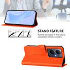 For vivo Y78 5G Global / V29 Lite Skin Feel Solid Color Leather Phone Case with Lanyard(Orange) - 3