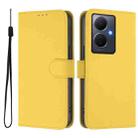 For vivo Y78 5G Global / V29 Lite Skin Feel Solid Color Leather Phone Case with Lanyard(Lemon Yellow) - 2