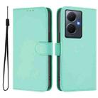 For vivo Y78 5G Global / V29 Lite Skin Feel Solid Color Leather Phone Case with Lanyard(Mint Green) - 2