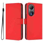 For vivo Y100 5G Global Skin Feel Solid Color Leather Phone Case with Lanyard(Red) - 2