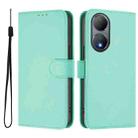 For vivo Y100 5G Global Skin Feel Solid Color Leather Phone Case with Lanyard(Mint Green) - 2