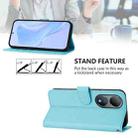 For vivo Y100 5G Global Skin Feel Solid Color Leather Phone Case with Lanyard(Sky Blue) - 3