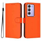 For vivo Y100 5G IDN / V40 SE 5G Skin Feel Solid Color Leather Phone Case with Lanyard(Orange) - 2
