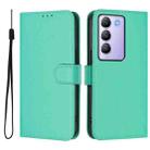 For vivo Y100 5G IDN / V40 SE 5G Skin Feel Solid Color Leather Phone Case with Lanyard(Green) - 2