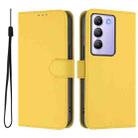 For vivo Y100 5G IDN / V40 SE 5G Skin Feel Solid Color Leather Phone Case with Lanyard(Lemon Yellow) - 2