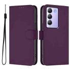 For vivo Y100 5G IDN / V40 SE 5G Skin Feel Solid Color Leather Phone Case with Lanyard(Violet) - 2