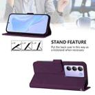 For vivo Y100 5G IDN / V40 SE 5G Skin Feel Solid Color Leather Phone Case with Lanyard(Violet) - 3