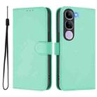 For vivo V40 Lite 5G IDN Skin Feel Solid Color Leather Phone Case with Lanyard(Mint Green) - 2