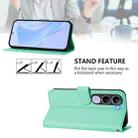 For vivo V40 Lite 5G IDN Skin Feel Solid Color Leather Phone Case with Lanyard(Mint Green) - 3