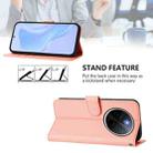 For vivo Y300 Pro Skin Feel Solid Color Leather Phone Case with Lanyard(Pink) - 3