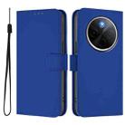 For vivo Y300 Pro Skin Feel Solid Color Leather Phone Case with Lanyard(Dark Blue) - 2