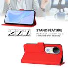 For vivo S20 Skin Feel Solid Color Leather Phone Case with Lanyard(Red) - 3