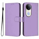 For vivo S20 Skin Feel Solid Color Leather Phone Case with Lanyard(Lavender Purple) - 2