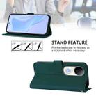 For vivo S20 Skin Feel Solid Color Leather Phone Case with Lanyard(Dark Green) - 3