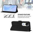 For vivo S20 Skin Feel Solid Color Leather Phone Case with Lanyard(Black) - 3