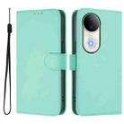For vivo S20 Skin Feel Solid Color Leather Phone Case with Lanyard(Mint Green) - 2