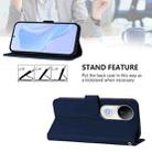 For vivo S20 Skin Feel Solid Color Leather Phone Case with Lanyard(Navy Blue) - 3
