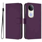 For vivo S20 Skin Feel Solid Color Leather Phone Case with Lanyard(Violet) - 2