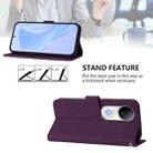 For vivo S20 Skin Feel Solid Color Leather Phone Case with Lanyard(Violet) - 3