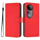 For vivo S20 Pro Skin Feel Solid Color Leather Phone Case with Lanyard(Red) - 2