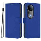 For vivo S20 Pro Skin Feel Solid Color Leather Phone Case with Lanyard(Dark Blue) - 2