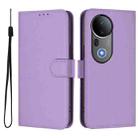 For vivo S20 Pro Skin Feel Solid Color Leather Phone Case with Lanyard(Lavender Purple) - 2