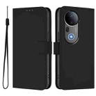 For vivo S20 Pro Skin Feel Solid Color Leather Phone Case with Lanyard(Black) - 2