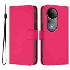 For vivo S20 Pro Skin Feel Solid Color Leather Phone Case with Lanyard(Rose Red) - 2