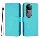For vivo S20 Pro Skin Feel Solid Color Leather Phone Case with Lanyard(Lake Blue) - 2