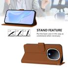 For vivo Y300 Skin Feel Solid Color Leather Phone Case with Lanyard(Brown) - 3