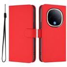 For vivo Y300 Skin Feel Solid Color Leather Phone Case with Lanyard(Red) - 2