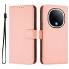 For vivo Y300 Skin Feel Solid Color Leather Phone Case with Lanyard(Pink) - 2