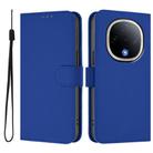 For vivo Y300 Skin Feel Solid Color Leather Phone Case with Lanyard(Dark Blue) - 2