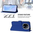 For vivo Y300 Skin Feel Solid Color Leather Phone Case with Lanyard(Dark Blue) - 3