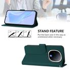 For vivo Y300 Skin Feel Solid Color Leather Phone Case with Lanyard(Dark Green) - 3