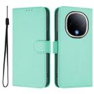 For vivo Y300 Skin Feel Solid Color Leather Phone Case with Lanyard(Mint Green) - 2