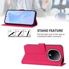 For vivo Y300 Skin Feel Solid Color Leather Phone Case with Lanyard(Rose Red) - 3